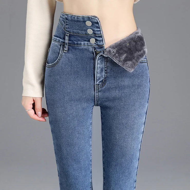 Thick Fleece High-waist Warm Skinny thick jeans