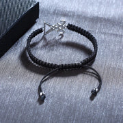 ADJUSTABLE BLACK BRAIDED WITH STAINLESS STEEL