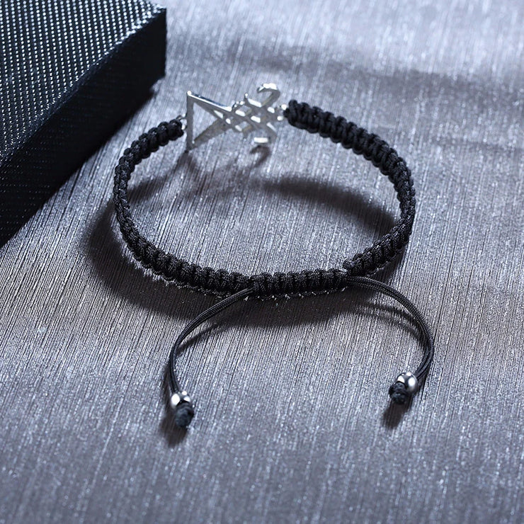 ADJUSTABLE BLACK BRAIDED WITH STAINLESS STEEL