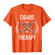 CIGARS ARE MY THERAPY QUOTE T SHIRT FOR MEN