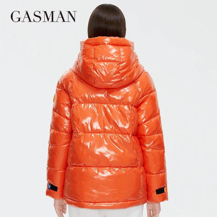 Women's luxury Personality Waterproof parka jacket