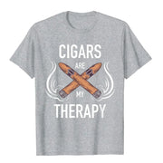 CIGARS ARE MY THERAPY QUOTE T SHIRT FOR MEN