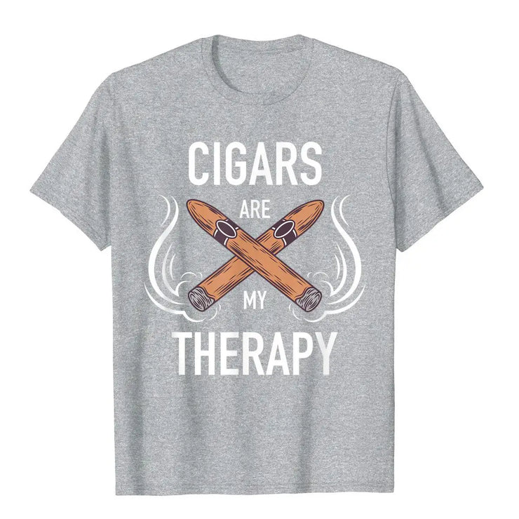 CIGARS ARE MY THERAPY QUOTE T SHIRT FOR MEN