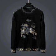 Thick velvet embroidery Track suit