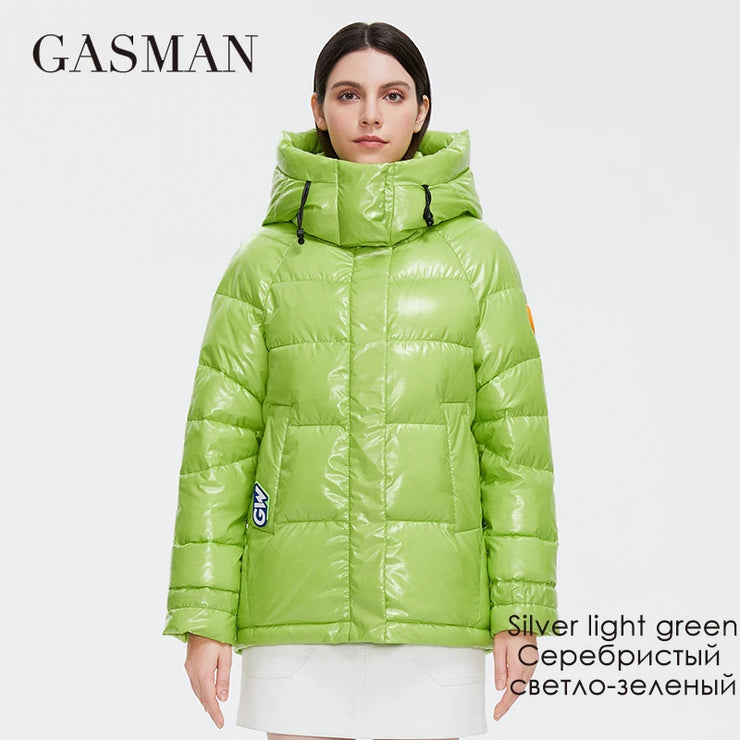 Women's luxury Personality Waterproof parka jacket