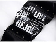 Men's Scotland Punk Rivet Patch Black Denim