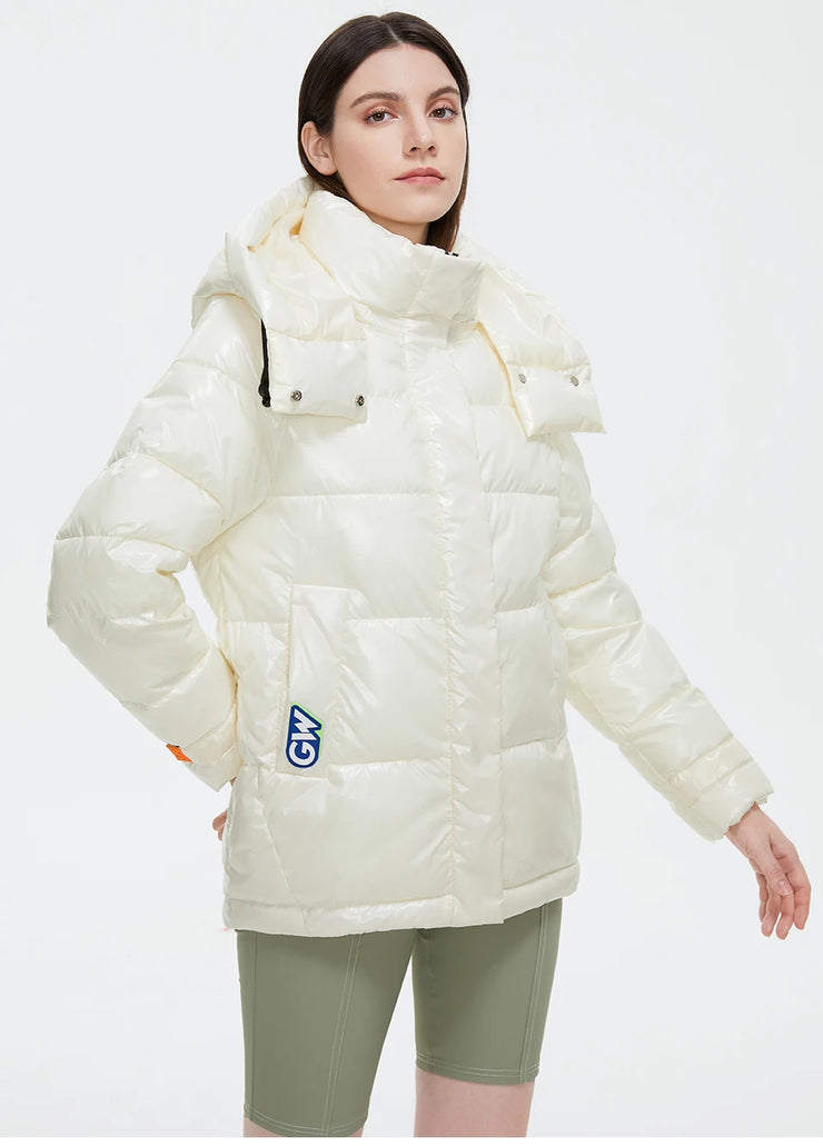 Women's luxury Personality Waterproof parka jacket