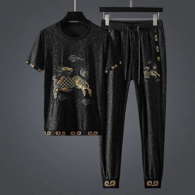 High end Chinese Style Embroidered Kirin Tracksuit