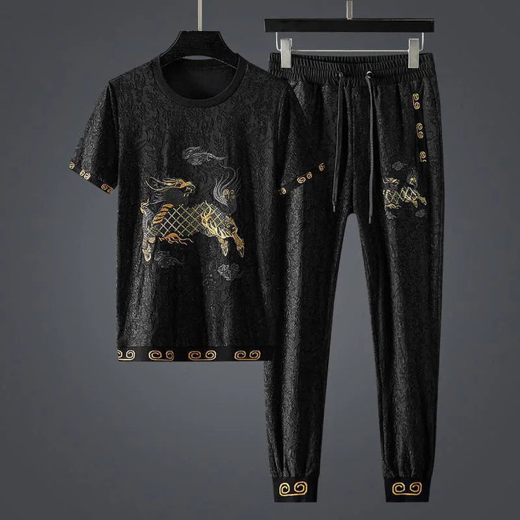 High end Chinese Style Embroidered Kirin Tracksuit