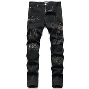 EH·MD® Diamond Embroidered  Cotton Stretch Denim