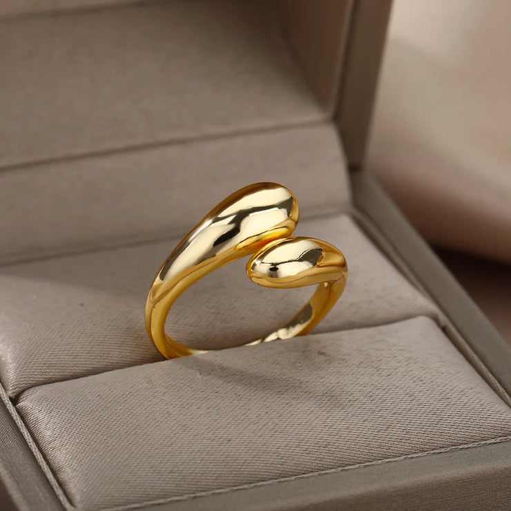 Luxury Double Bead Ball Ring  by DARK