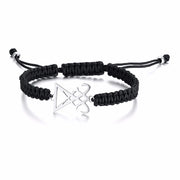 ADJUSTABLE BLACK BRAIDED WITH STAINLESS STEEL