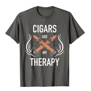 CIGARS ARE MY THERAPY QUOTE T SHIRT FOR MEN