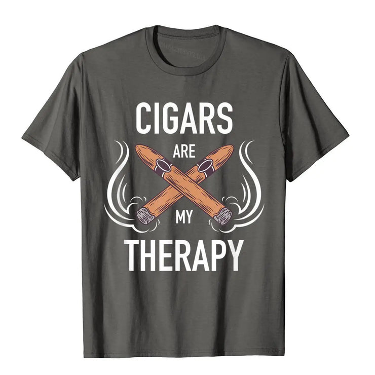 CIGARS ARE MY THERAPY QUOTE T SHIRT FOR MEN