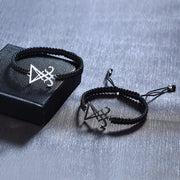 ADJUSTABLE BLACK BRAIDED WITH STAINLESS STEEL