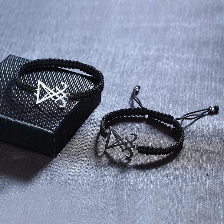 ADJUSTABLE BLACK BRAIDED WITH STAINLESS STEEL