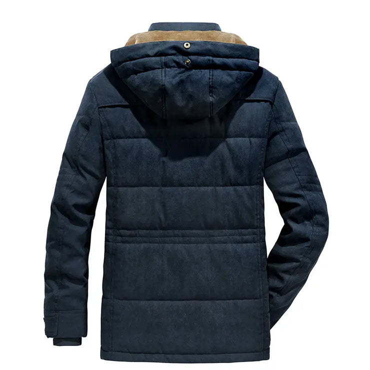 Leisure Velvet Thick Warm  Waterproof Fleece Hooded  coat