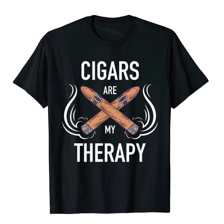 CIGARS ARE MY THERAPY QUOTE T SHIRT FOR MEN