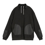 luxury Patchwork Collared sweatshirt