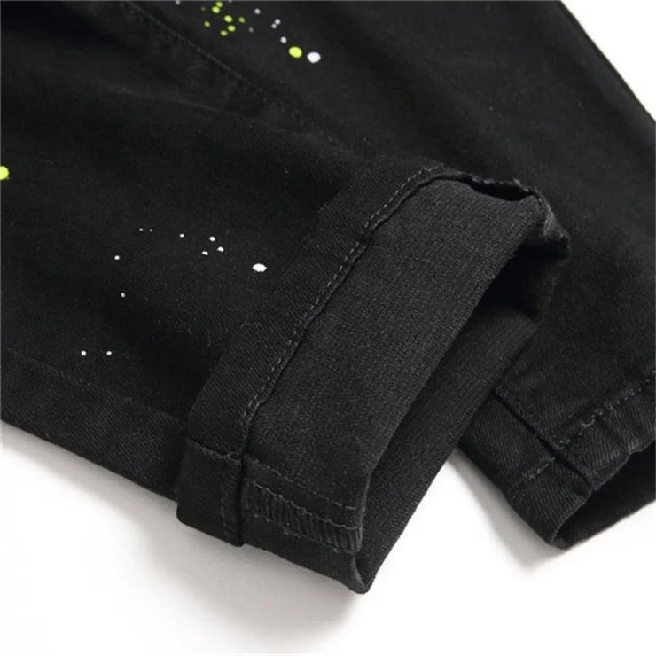 EH·MD® Diamond Embroidered  Cotton Stretch Denim