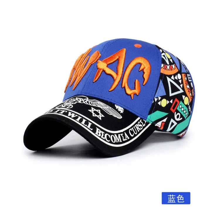 Parent-Child Cartoon Embroidery Letter SunShade Baseball Cap
