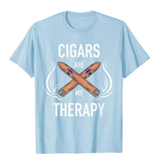 CIGARS ARE MY THERAPY QUOTE T SHIRT FOR MEN