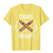 CIGARS ARE MY THERAPY QUOTE T SHIRT FOR MEN