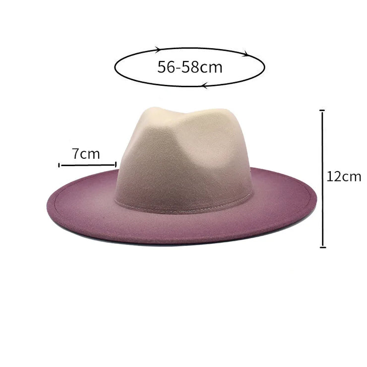 Men Classical British Wide Brim Hat