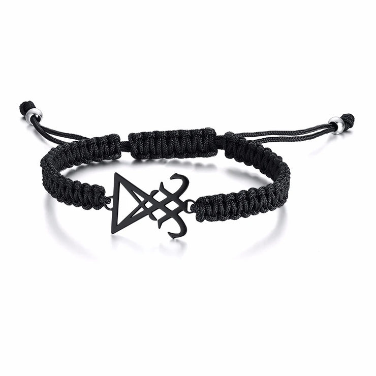 ADJUSTABLE BLACK BRAIDED WITH STAINLESS STEEL