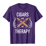 CIGARS ARE MY THERAPY QUOTE T SHIRT FOR MEN