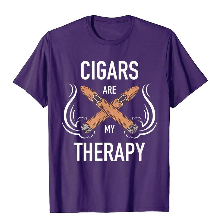 CIGARS ARE MY THERAPY QUOTE T SHIRT FOR MEN
