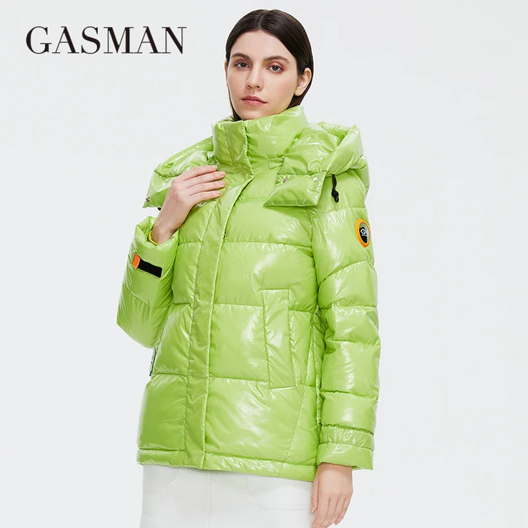 Women's luxury Personality Waterproof parka jacket