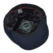 BOTVELA Blue Herringbone Newsboy Cap