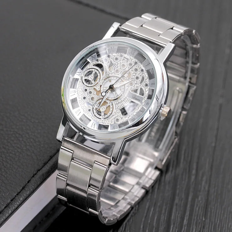 CUSTOMISED LUXARY HOLLOW TRANSPARENT WATCH