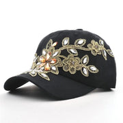 Diamond Painting Embroidery Flower Denim cap
