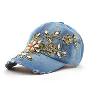 Diamond Painting Embroidery Flower Denim cap