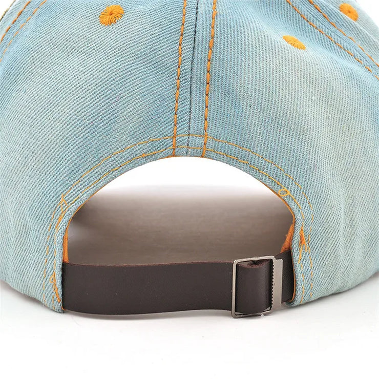 Diamond Painting Embroidery Flower Denim cap
