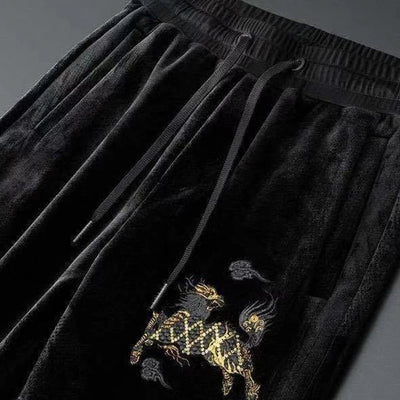 Thick velvet embroidery Track suit