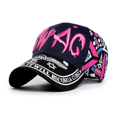 Parent-Child Cartoon Embroidery Letter SunShade Baseball Cap