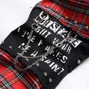 Men's Scotland Punk Rivet Patch Black Denim