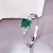 Green Cubic Zircon Stone Proposal Ring