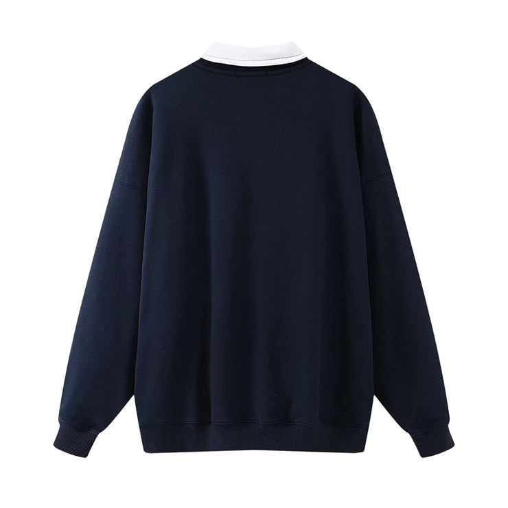 Oversize women velvet embroidery sweatshirts