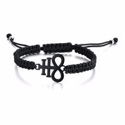 ADJUSTABLE BLACK BRAIDED WITH STAINLESS STEEL