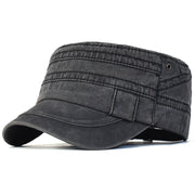 Casual Washed Cotton  Adjustable Military Cap