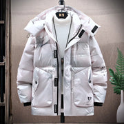 White Eiderdown Glow-In-The-Dark Down Jacket