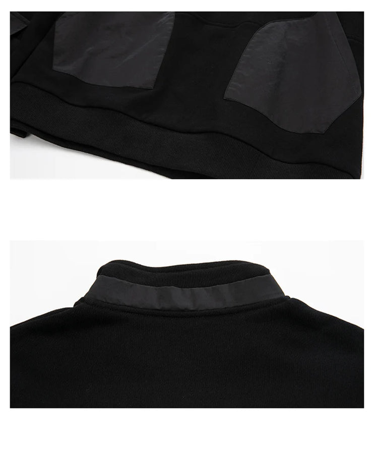 luxury Patchwork Collared sweatshirt