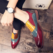 BRITISH DESIGNER COLOURFUL  BROGUE LEATHER SHOES