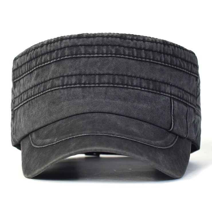 Casual Washed Cotton  Adjustable Military Cap