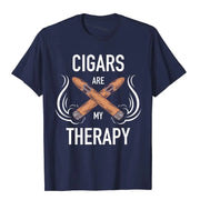 CIGARS ARE MY THERAPY QUOTE T SHIRT FOR MEN