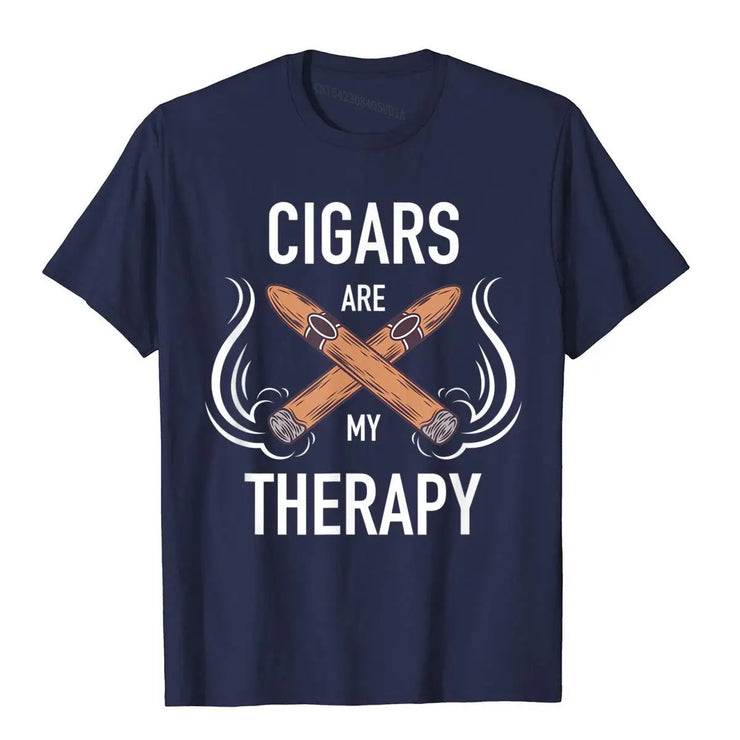 CIGARS ARE MY THERAPY QUOTE T SHIRT FOR MEN
